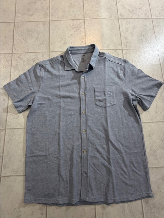 Sonoma Other - Sonoma Gray Short Sleeve Button Front Shirt Size XL